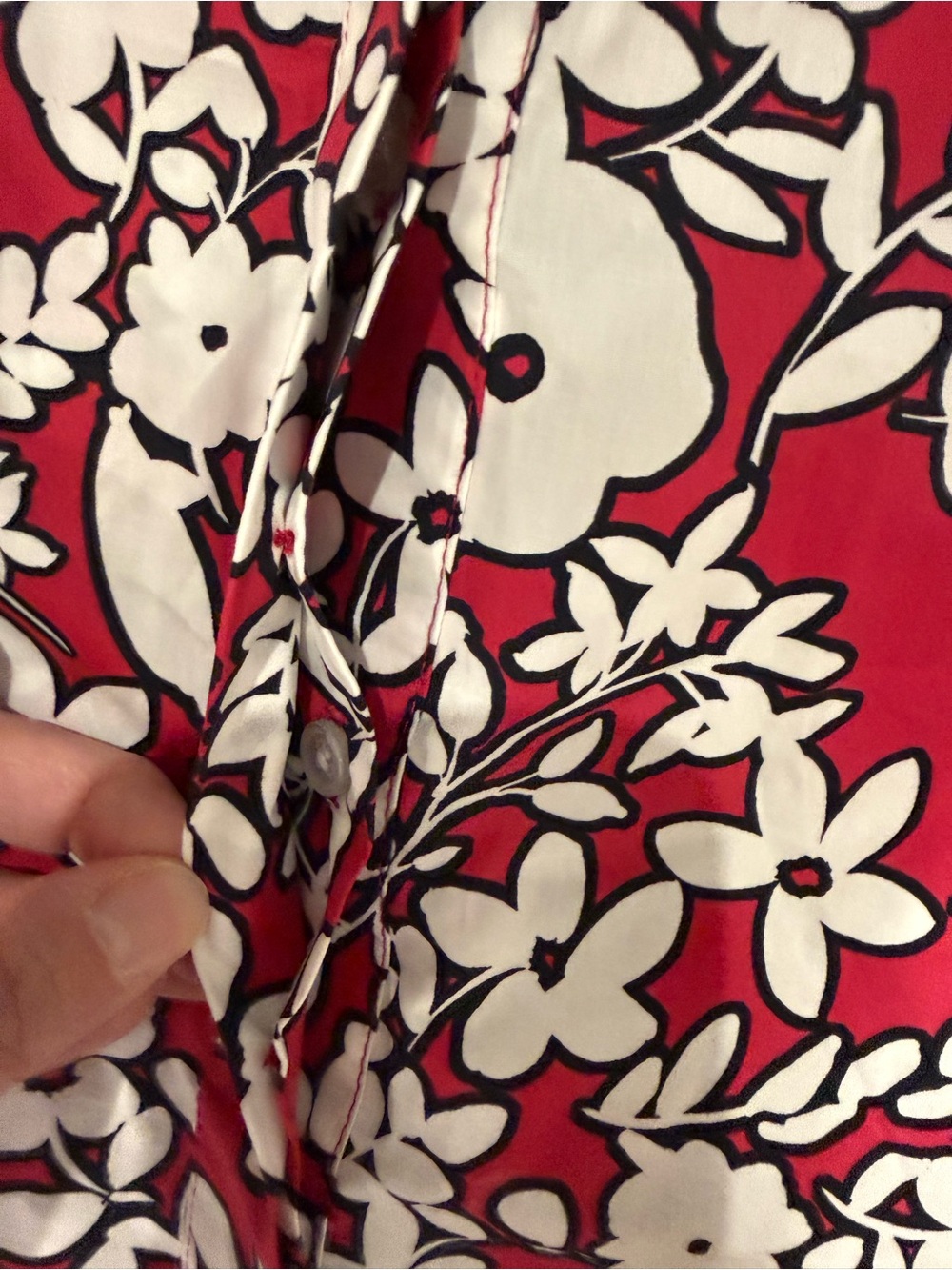 Tyler Boe Red and White Floral Blouse - Picture 9 of 13